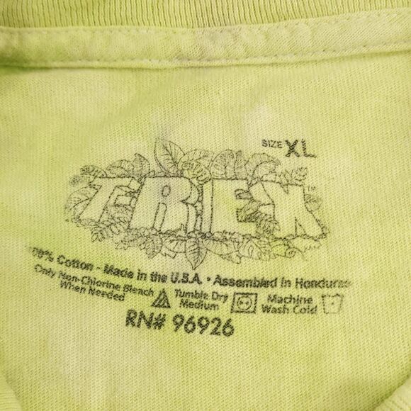 T-Rex Pullover Graphic Casual T Shirt Adult Mens Size Extra Large XL Yellow - Picture 3 of 9